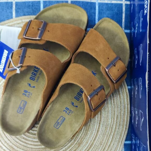 NWT🛴|🛴 Birkenstock Mayari Narrow Sandals - Truffle Suede w/ Luxury Kit - Picture 3 of 6